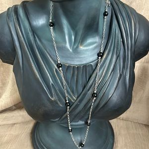 Onyx and Silver Necklace